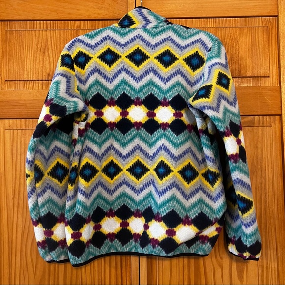 Patagonia Synchilla Snap T Fleece Pullover Print Timber Twist Navy Blue - Picture 5 of 5